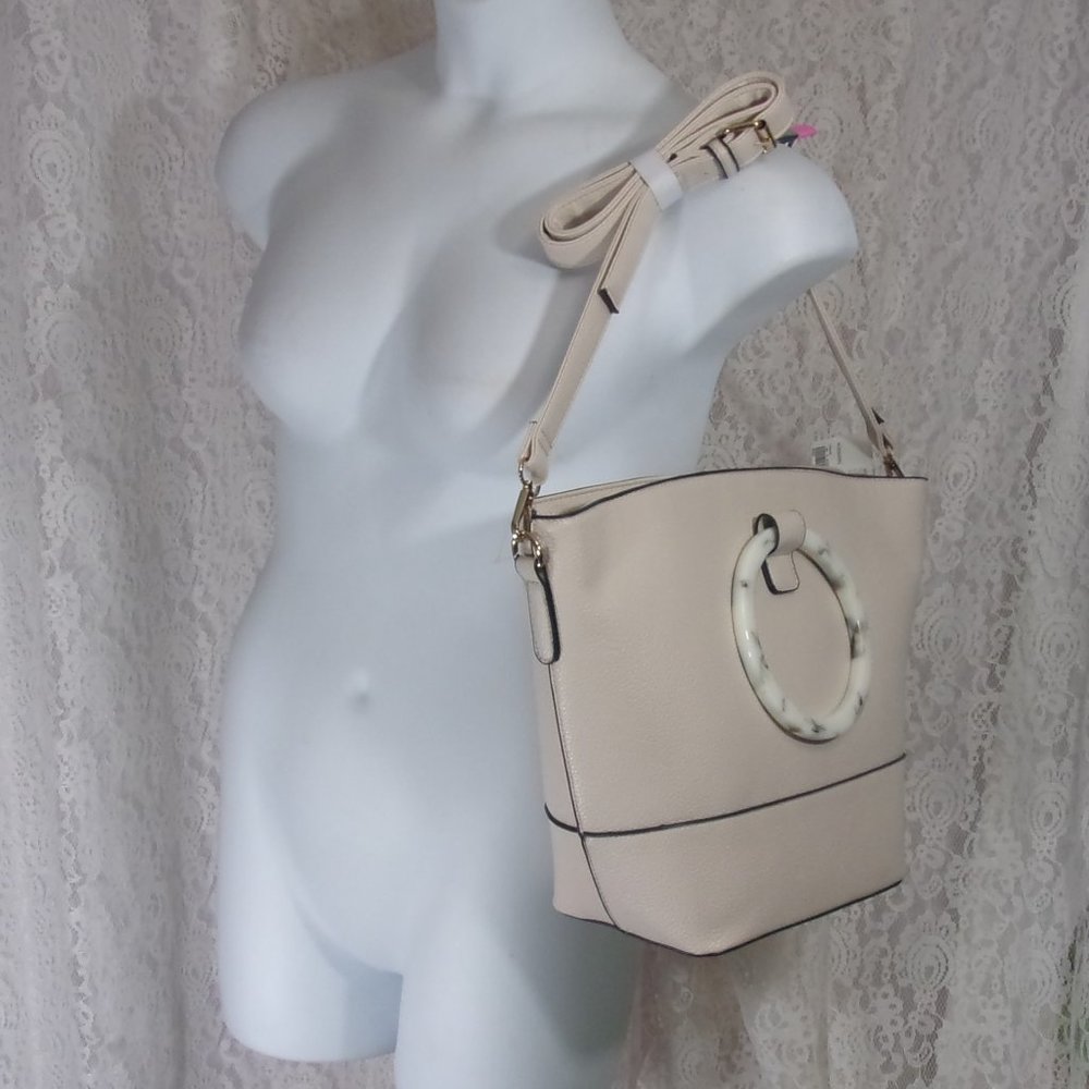 Fashion Vegan Handbag Cream NWT